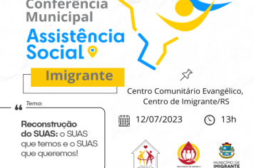 9ª Conferência da Assistência Social será no dia 12 de julho