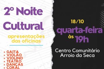 Associação Cultural apresenta a 2ª Noite Cultural