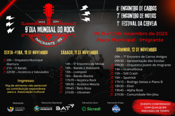 9º Dia Mundial do Rock ocorre neste final de semana em Imigrante