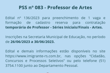 Prefeitura abre seleção para professores