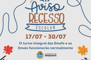 Emefs se preparam para recesso escolar