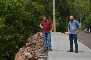 Fabiano Acadroli confere trabalhos da Ciclovia Intermunicipal