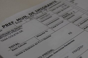 Contribuintes já quitaram 77% do IPTU em Imigrante
