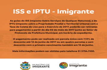Prefeitura estará aberta neste sábado para retirada de IPTU e ISS