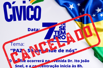 Desfile Cívico é cancelado