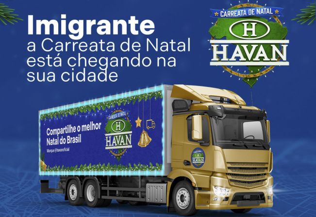 Imigrante recebe Carreata de Natal Havan 2024