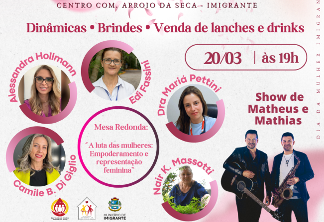 Saúde e Assistência Social promovem evento do Dia da Mulher