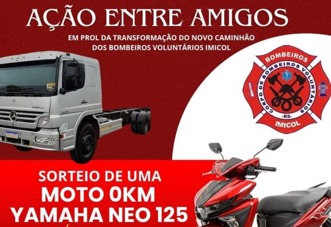 Últimos dias para adquirir rifa dos Bombeiros Voluntários Imicol