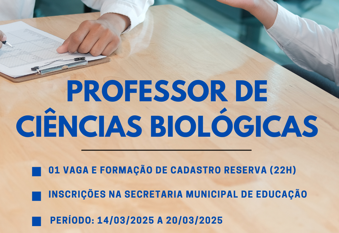 Prefeitura de Imigrante abre Processo Seletivo para professor de Ciências Biológicas