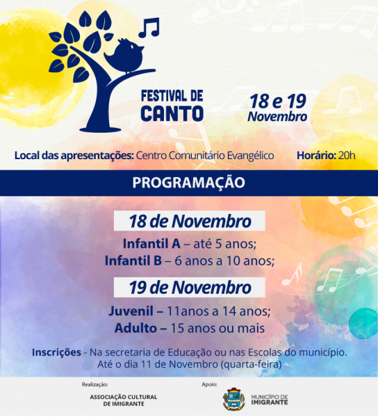 Festival de Canto é nesta semana