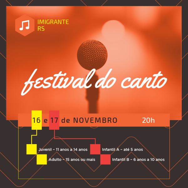 Seguem inscrições para o Festival de Canto