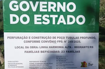 PERFURAÇÃO E CONSTRUÇÃO DE POÇO TUBULAR PROFUNDO LINHA HARMONIA ALTA
